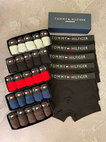 Чоловічі труси Tommy Hilfiger (Томмі Хілфігер) Набір з 5 штук | Набір Чоловічої нижньої білизни - (бавовняні) MTT-0000001 фото