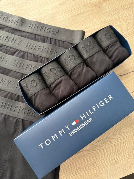 Мужские трусы чёрные Tommy Hilfiger (Томми Хилфигер) Набор из 5 штук | Набор Мужского нижнего белья - (хлопковые) MT-0000092 фото