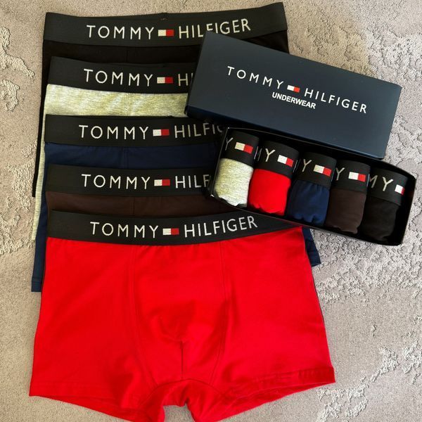 Чоловічі труси Tommy Hilfiger (Томмі Хілфігер) Набір з 5 штук | Набір Чоловічої нижньої білизни - (бавовняні) MTT-0000008 фото