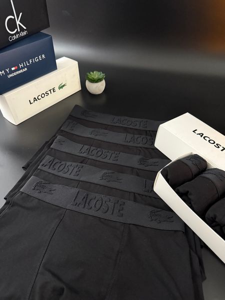 Чоловічі труси Lacoste (Лакост) 3D Набір з 5 штук | Набір Чоловічої нижньої білизни - (бавовняні) MT-0000102 фото