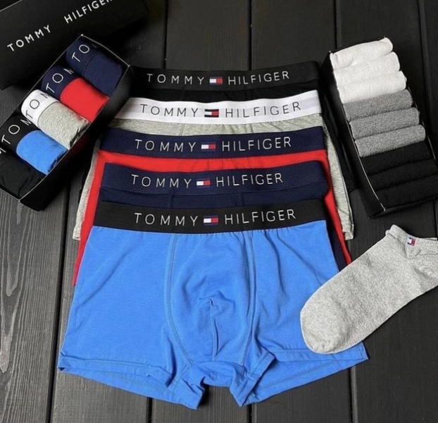 Мужские трусы Tommy Hilfiger (Томми Хилфигер) Набор из 5 штук | Набор Мужского нижнего белья - (хлопковые) MT-0000086 фото