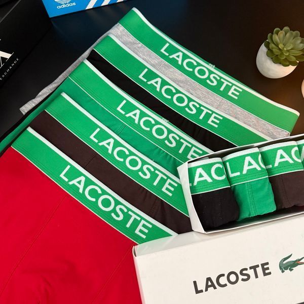 Мужские трусы Lacoste (Лакост) Набор из 5 штук | Набор Мужского нижнего белья - (хлопковые) MT-0000094 фото
