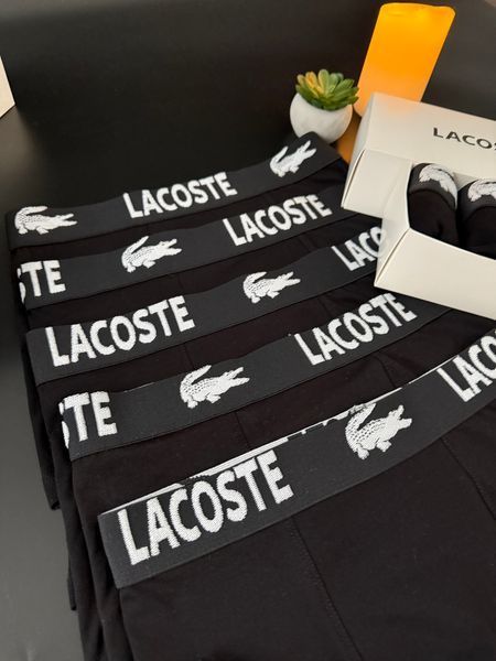 Чоловічі труси Lacoste (Лакост) 3D Набір з 5 штук | Набір Чоловічої нижньої білизни - (бавовняні) MT-0000103 фото