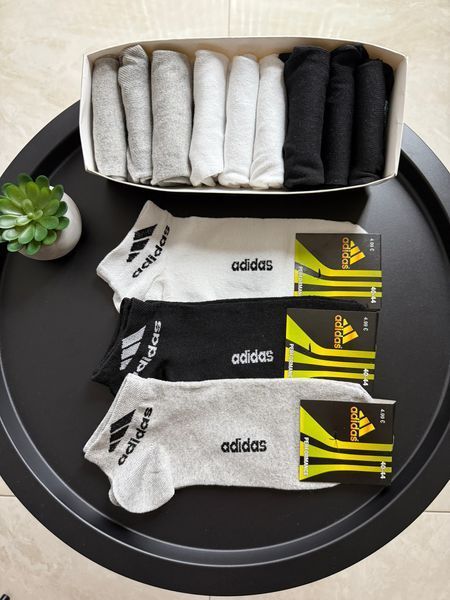 Носки Мужские Adidas (Адидас) - Чёрные - комплект 9 пар NM-0000008 фото