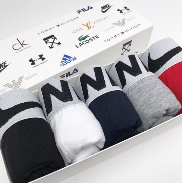 Мужские трусы Nike (Найк) Набор из 5 штук | Набор Мужского нижнего белья - (хлопковые) MT-0000078 фото
