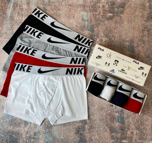 Мужские трусы Nike (Найк) Набор из 5 штук | Набор Мужского нижнего белья - (хлопковые) MT-0000078 фото