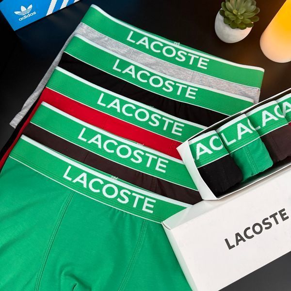 Чоловічі труси Lacoste (Лакост) Набір з 5 штук | Набір Чоловічої нижньої білизни - (бавовняні) MT-0000096 фото
