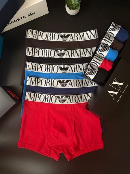 Чоловічі труси Armani (Армані) Набір з 5 штук | Набір Чоловічої нижньої білизни - (бавовняні) MT-0000081 фото